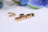 Sports Coach Charm, Made from Solid Cast Yellow Gold, British Hallmarked