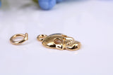 Skull Charm, Made from Solid Cast Yellow Gold, British Hallmarked