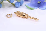 Screwdriver Charm, Made from Solid Cast Yellow Gold, British Hallmarked