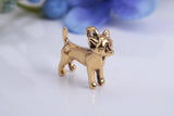 Cat Charm, Made From Solid Cast Yellow Gold with British Hallmark, Complete with Attachment Link