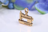Vintage Sewing Machine Charm, Traditional Charm, Made from Solid Cast Yellow Gold, British Hallmarked