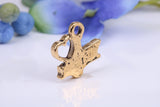 I Love Yoga Charm, Traditional Charm, Made from Solid Cast Yellow Gold, British Hallmarked