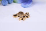 I Love Yoga Charm, Traditional Charm, Made from Solid Cast Yellow Gold, British Hallmarked