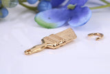 Paint Brush Charm, Traditional Charm, Made from Solid Yellow Gold, British Hallmarked, Complete with Attachment Link