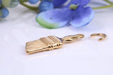 Paint Brush Charm, Traditional Charm, Made from Solid Yellow Gold, British Hallmarked, Complete with Attachment Link
