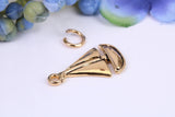 Sailing Boat Charm, Traditional Charm, Made from Solid 9ct Yellow Gold, British Hallmarked, Complete with Attachment Link