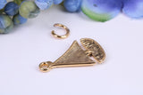 Sailing Boat Charm, Traditional Charm, Made from Solid 9ct Yellow Gold, British Hallmarked, Complete with Attachment Link