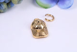 Baseball Cap Charm, Traditional Charm, Made from Solid Cast Yellow Gold, British Hallmarked