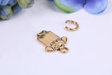 Baby Vest Charm, Made from Solid 9ct Yellow Gold, British Hallmarked, Complete with Attachment Link