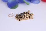 Owl Charm, Traditional Charm, Made from Solid Cast Yellow Gold, British Hallmarked
