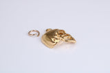 American Football Hat charm, Traditional Charm, Made from Solid Cast Yellow Gold, British Hallmarked