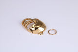 American Football Hat charm, Traditional Charm, Made from Solid Cast Yellow Gold, British Hallmarked