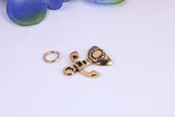 Vintage Phone Charm, Traditional Charm, Made From Solid Cast Yellow Gold with British Hallmark