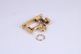 Vintage Sewing Machine Charm, Traditional Charm, Made from Solid Cast Yellow Gold, British Hallmarked