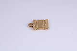 Spindle of Silk Charm, Traditional Charm, Made from Solid Cast Yellow Gold, British Hallmarked