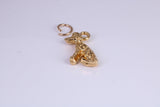 Dog Charm, Traditional Charm, Made from Solid Cast Yellow Gold, British Hallmarked