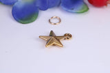 Star Charm, Traditional Charm, Made from Solid Cast Yellow Gold, British Hallmarked