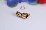 Wine Goblet Charm, Traditional Charm, Made from Solid Cast Yellow Gold, British Hallmarked