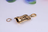 Wine Bottle Opener Charm, Traditional Charm, Made from Solid Cast Yellow Gold, British Hallmarked