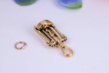 Wine Bottle Opener Charm, Traditional Charm, Made from Solid Cast Yellow Gold, British Hallmarked