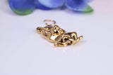 Basset Hound Charm, Traditional Charm, Made from Solid Cast Yellow Gold, British Hallmarked