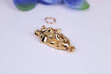 Basset Hound Charm, Traditional Charm, Made from Solid Cast Yellow Gold, British Hallmarked