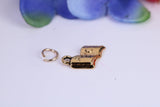 Reading Book Charm, Traditional Charm, Made from Solid Cast Yellow Gold, British Hallmarked