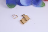 Reading Book Charm, Traditional Charm, Made from Solid Cast Yellow Gold, British Hallmarked