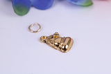 Santa's Hat Charm, Traditional Charm, Made from Solid Cast Yellow Gold, British Hallmarked