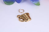 Measuring Jug Charm, Traditional Charm, Made From Solid Cast Yellow Gold with British Hallmark