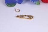 Safety Pin Charm, Traditional Charm, Made from Solid Cast Yellow Gold, British Hallmarked