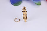 Syringe Charm, Traditional Charm, Made from Solid Cast Yellow Gold, British Hallmarked