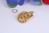 Cowboy Hat Charm, Traditional Charm, This charm is made from solid cast Yellow Gold British Hallmarked