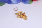 Gingerbread Man Charm, Traditional Charm, Made from Solid Cast Yellow Gold, British Hallmarked