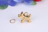 Dog Charm, Traditional Charm, Made from Solid Yellow Gold, British Hallmarked