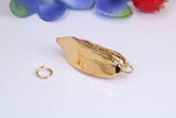 Shoe Charm, Traditional Charm, Made from Solid Cast Yellow Gold, British Hallmarked