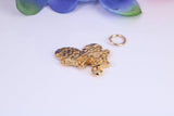 Oven Gloves Charm, Traditional Charm, Made from Solid Cast Yellow Gold, British Hallmarked
