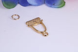 Handbag Charm, Traditional Charm, Made from Solid Cast Yellow Gold, British Hallmarked