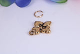 Playing Cards Symbols Charm, Made from Solid Cast Yellow Gold, British Hallmarked