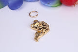 Fish Charm, Traditional Charm, Made from Solid Cast Yellow Gold, British Hallmarked