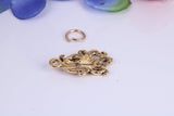 Octopus Charm, Made from Solid Cast Yellow Gold, British Hallmarked