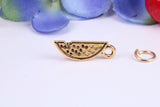 Slice of Melon Charm, Traditional Charm, Made from Solid Cast Yellow Gold, British Hallmarked