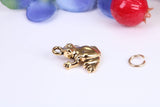 Frog Charm, Traditional Charm, Made from Solid Cast Yellow Gold, British Hallmarked