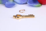 Key Charm, Traditional Charm, Made from Solid Cast Yellow Gold, British Hallmarked