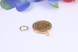 Peace, Joy and Wish Charm, Made from Solid Cast Yellow Gold, British Hallmarked