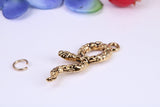 Snake Charm, Traditional Charm, Made from Solid Cast Yellow Gold, British Hallmarked