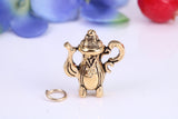 Teapot Charm, Made from Solid Cast Yellow Gold, British Hallmarked