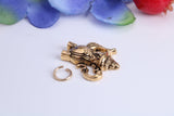 Teapot Charm, Made from Solid Cast Yellow Gold, British Hallmarked