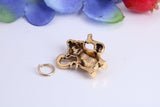 Teapot Charm, Made from Solid Cast Yellow Gold, British Hallmarked