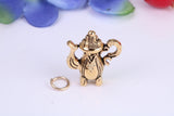 Teapot Charm, Made from Solid Cast Yellow Gold, British Hallmarked